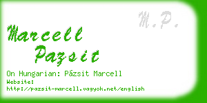 marcell pazsit business card