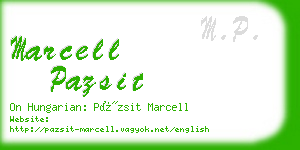 marcell pazsit business card